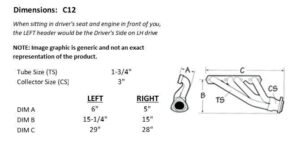 Sanderson C12 dimension graphic