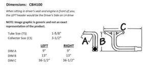 Sanderson CBH100 dimension graphic