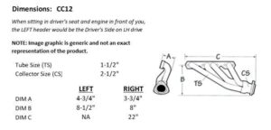 Sanderson CC12 dimension graphic