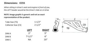 Sanderson CC55 dimension graphic