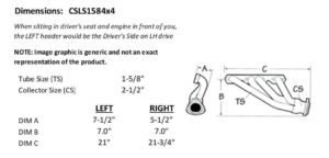 Sanderson CSLS1584x4 dimension graphic